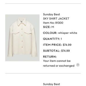 Aritzia White Shacket